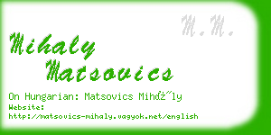 mihaly matsovics business card